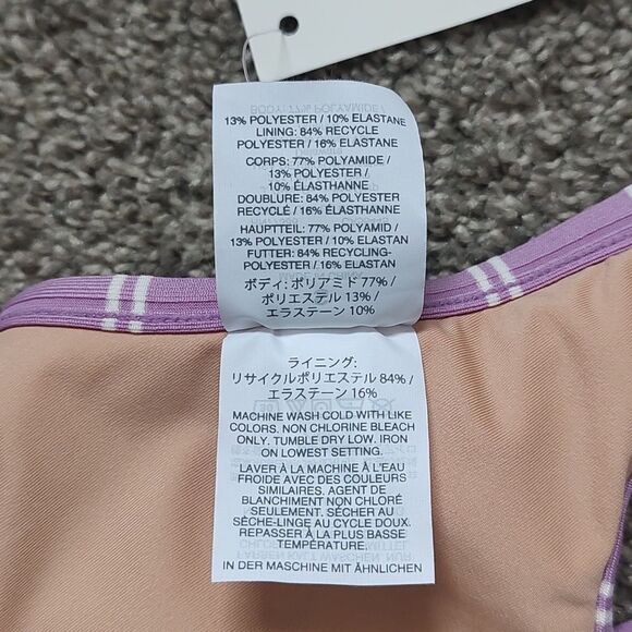 Women's New With Tags Size Small Madewell Ribbed‎ Pullover Striped Bikini Top - Picture 12 of 13
